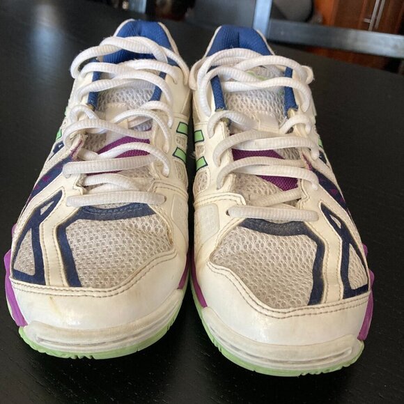 Asics Gel-Blade 5 Women's Court Shoes, White/Pistachio/Grape/Size 6.5 - Picture 5 of 13